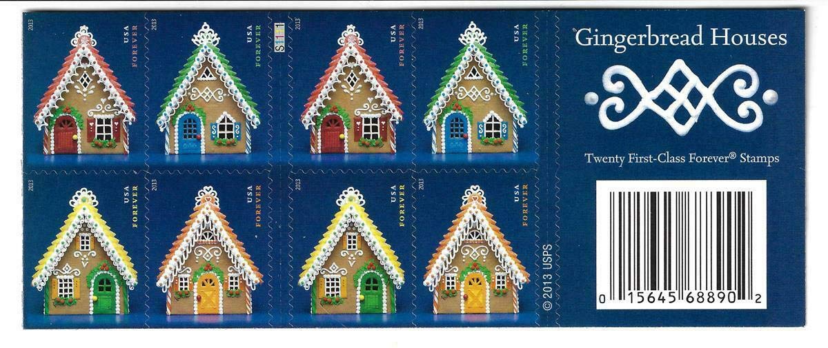 2013 US Holiday Gingerbread Houses Forever Postage Stamps