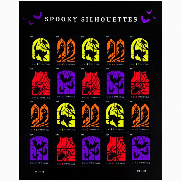 Spooky Silhouettes Forever Stamps