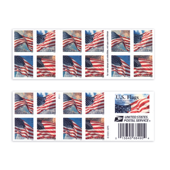 2024 US Flag Rolls 100Pcs - PostMarks