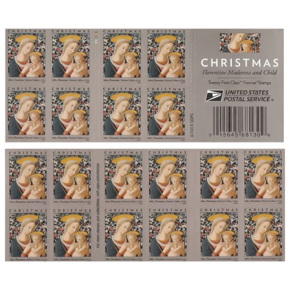 Florentine Madonna and Child Christmas Stamps 2016