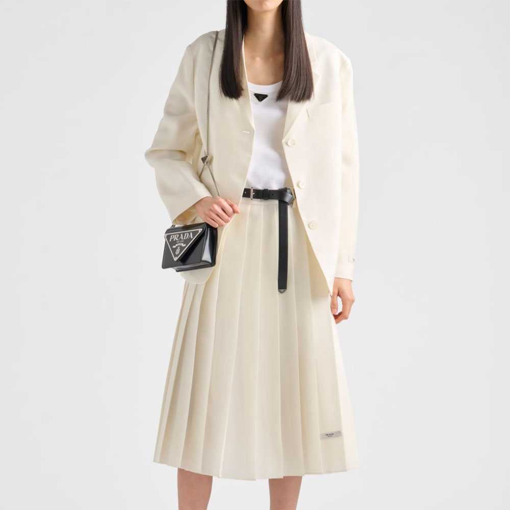 Prada Giant-Plaq Spazzolato-Lth Flap Chain-Strap Crossbody Mini Bag - KAIROO