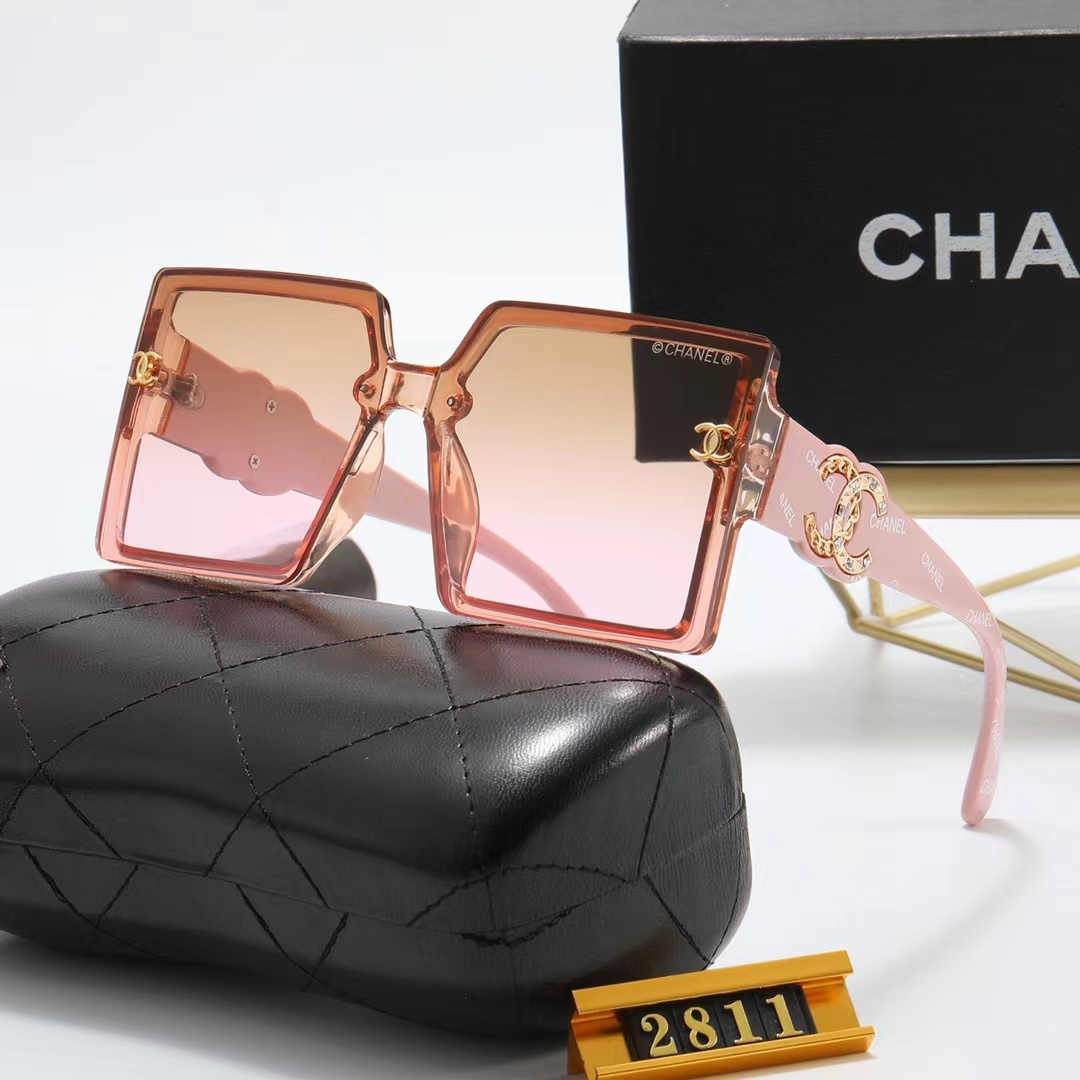Chanel Shield Color Logo Square Sunglasses Top quality - KAIROO