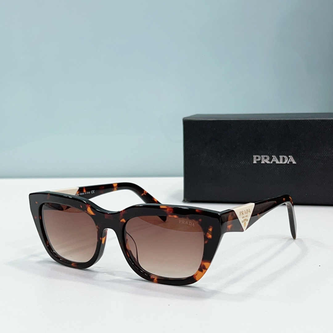 Prada Triangle Logo Acetate Geometric Frame Sunglasses Top quality - KAIROO