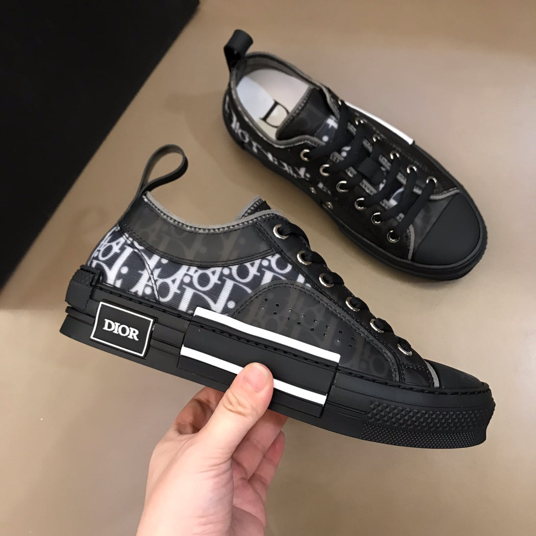 Dior B23 Black Oblique Transparent Layered Low-Top Sneakers - KAIROO