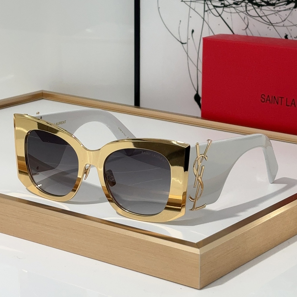 Saint Laurent Large YSL Logo Sunglasses Top Quality - KAIROO