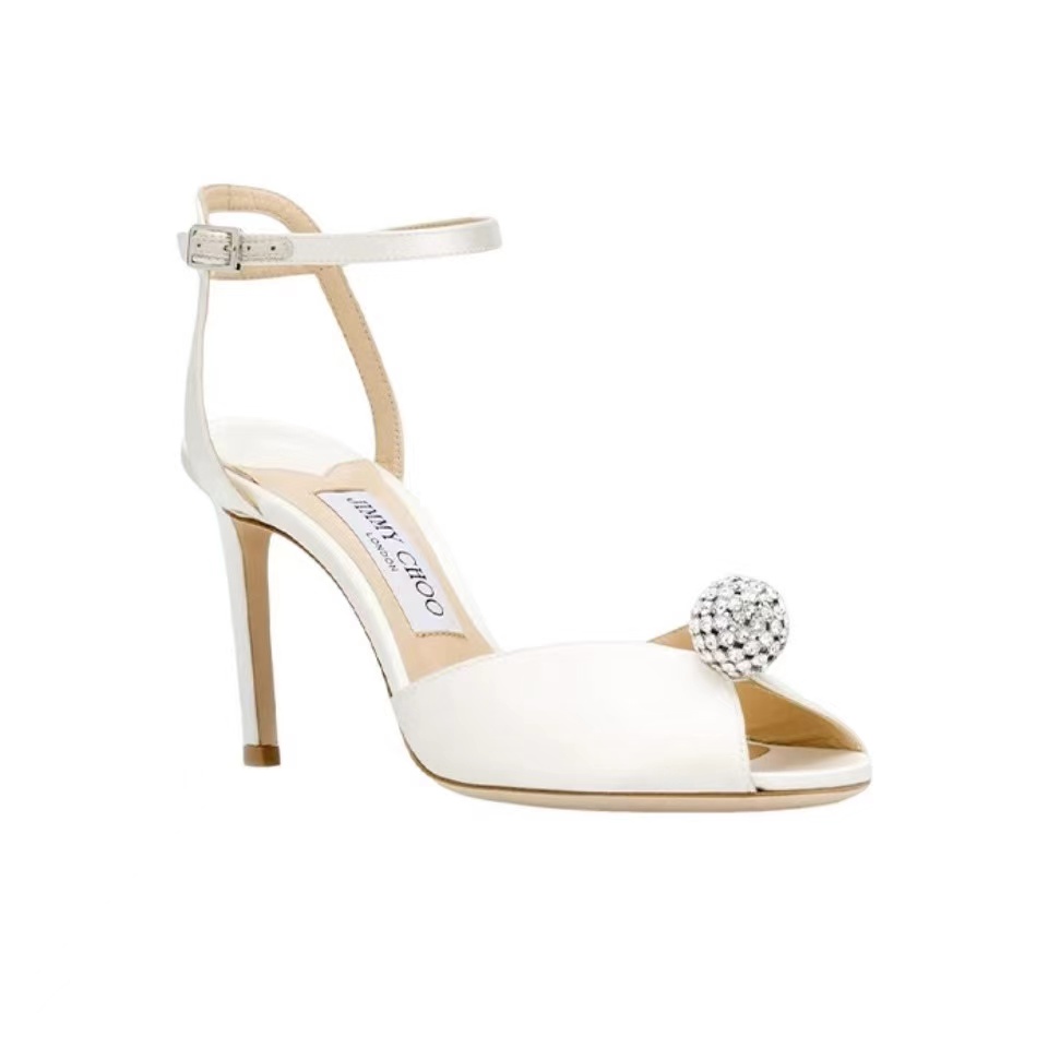 Jimmy Choo Sacora Crystal Orb Sandals - KAIROO