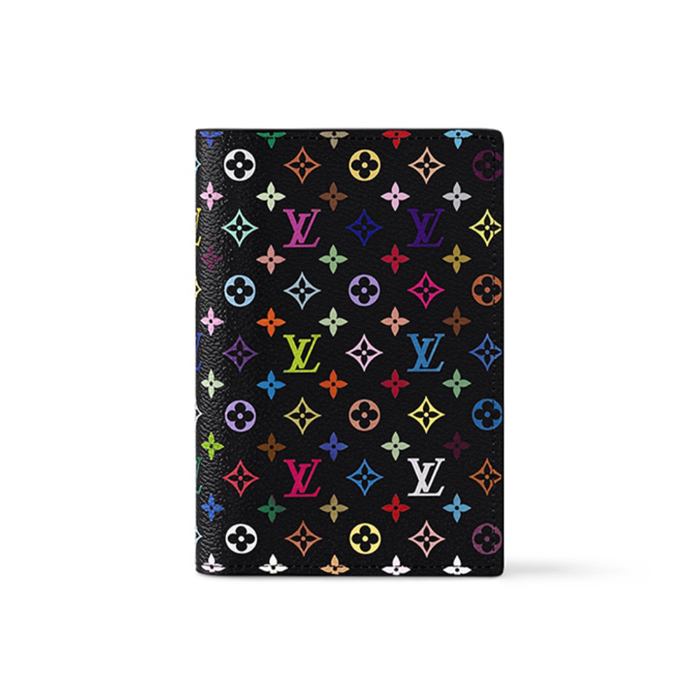 Louis Vuitton LV  Murakami Black Multicolore Passport Holder - KAIROO