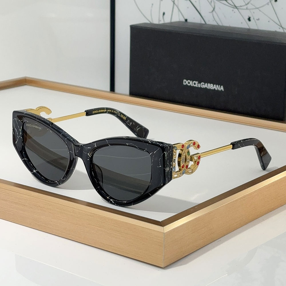 DOLCE & GABBAN DG Large Logo With Metal Mirror legs Sunglasses Top quality - KAIROO