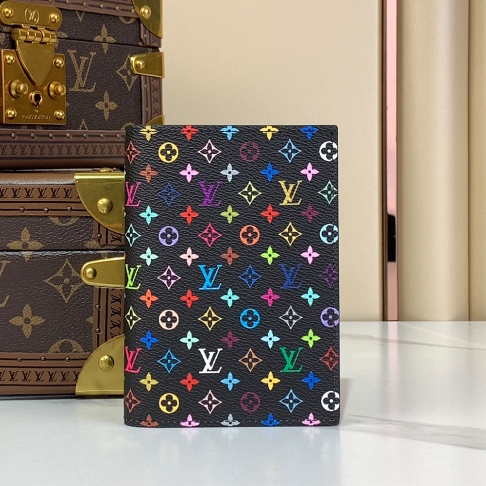 Louis Vuitton LV  Murakami Black Multicolore Passport Holder - KAIROO