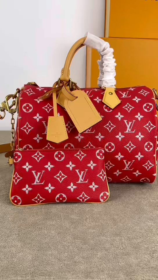 Louis Vuitton LV  Speedy P9 Bandoulière 30 (Monogram Leather Red) （15A Master Version） - KAIROO