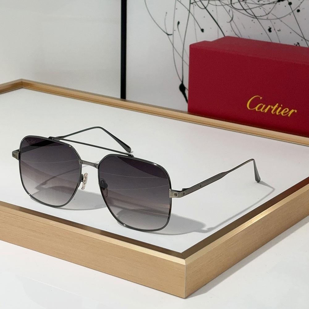 Cartier  Slim Metal Frame sunglasses Top quality - KAIROO