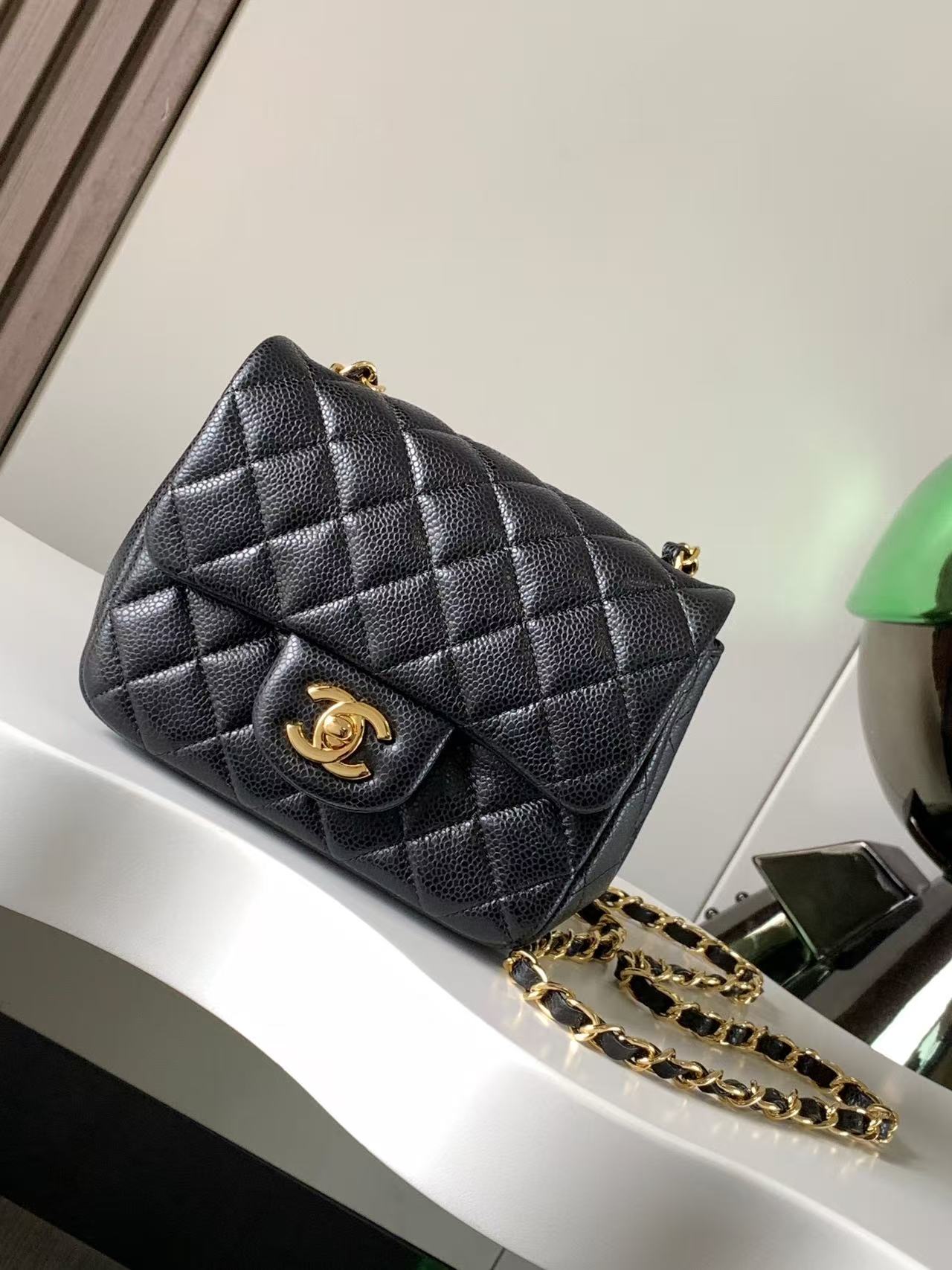 Chanel CF mini Bag Caviar  17cm - KAIROO