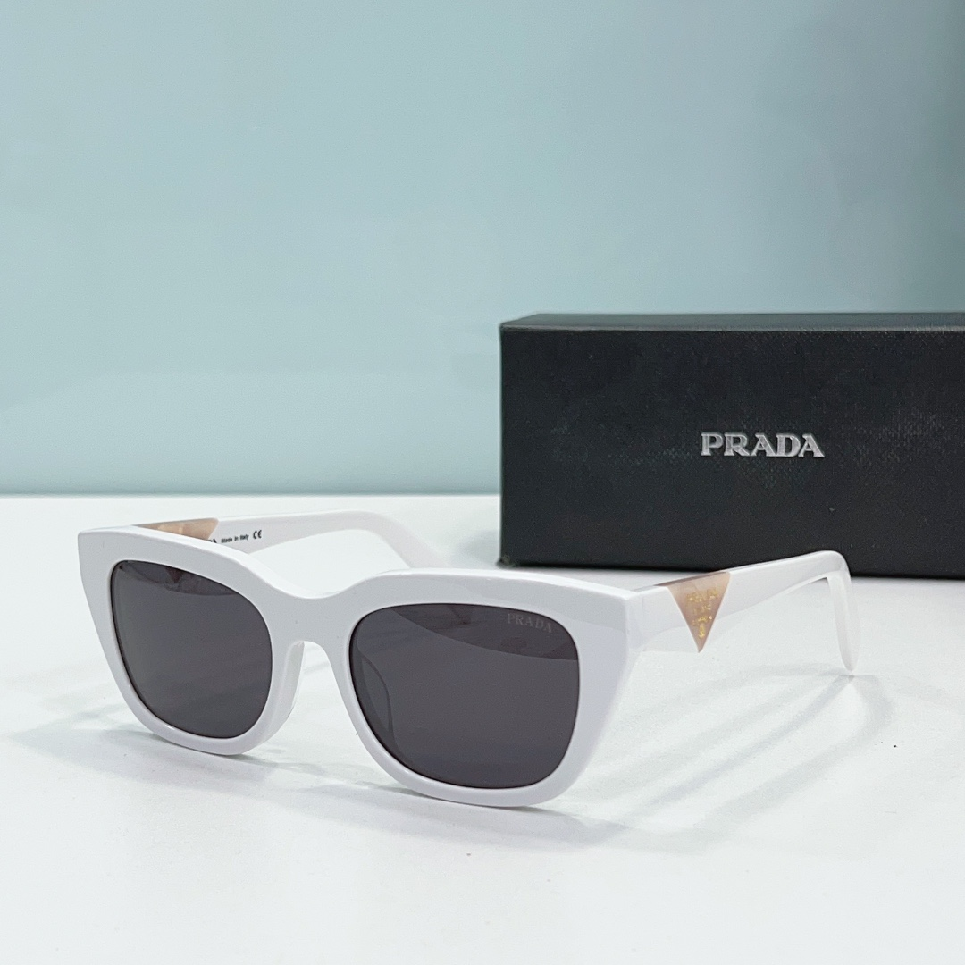Prada Triangle Logo Acetate Geometric Frame Sunglasses Top quality - KAIROO