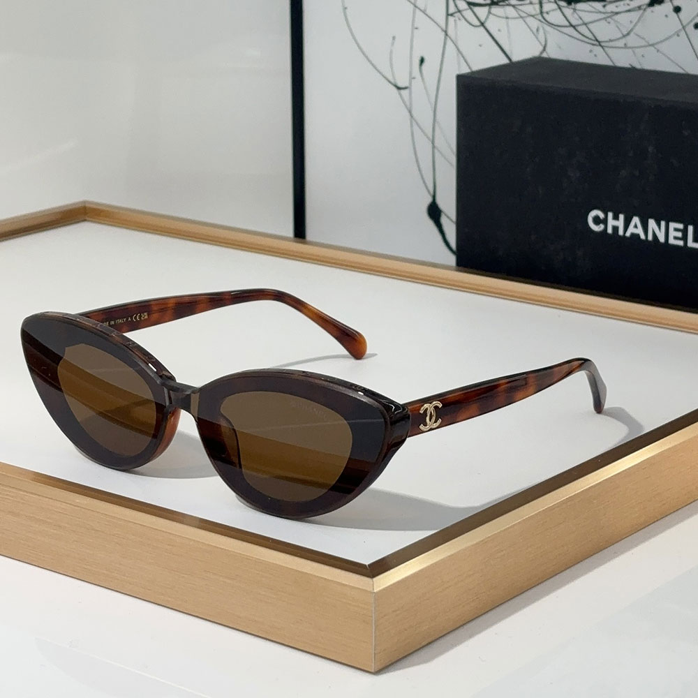 Chanel Logo Side Cat-Eye Sunglasses Top quality - KAIROO