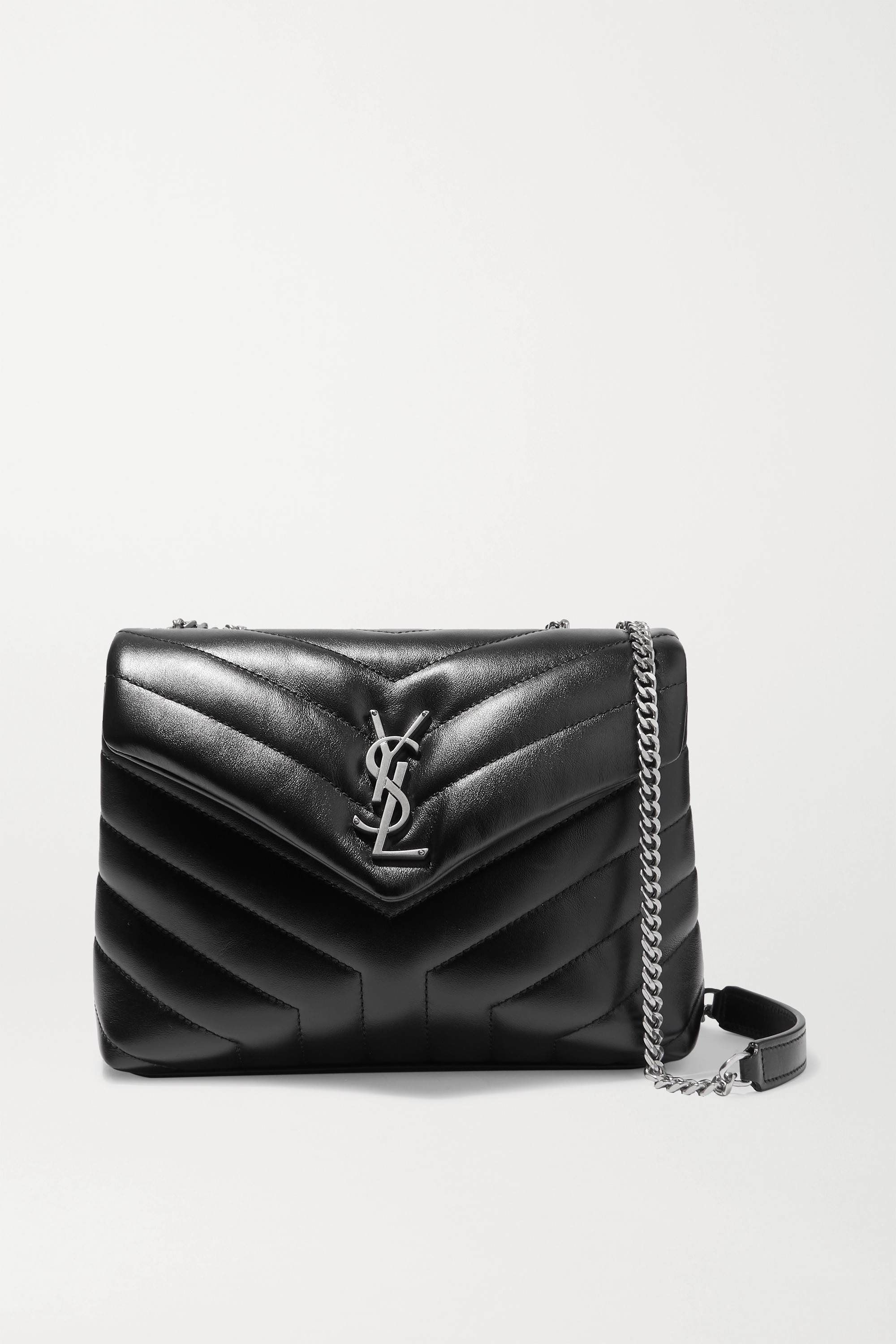 Saint Laurent Loulou small quilted leather shoulder bag black - KAIROO