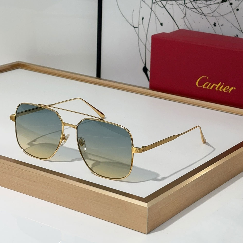Cartier  Slim Metal Frame sunglasses Top quality - KAIROO
