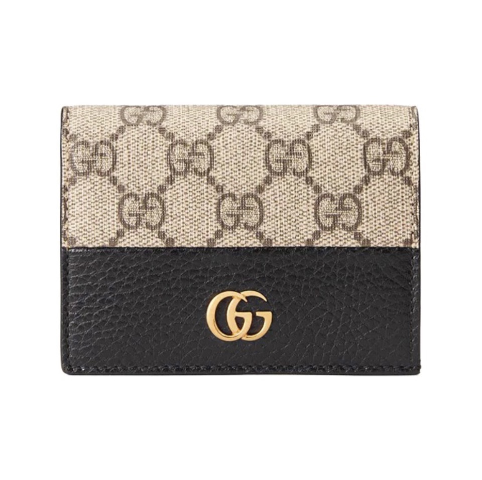 GUCCI Marmont GG Canvas Leather Bifold Wallet - KAIROO