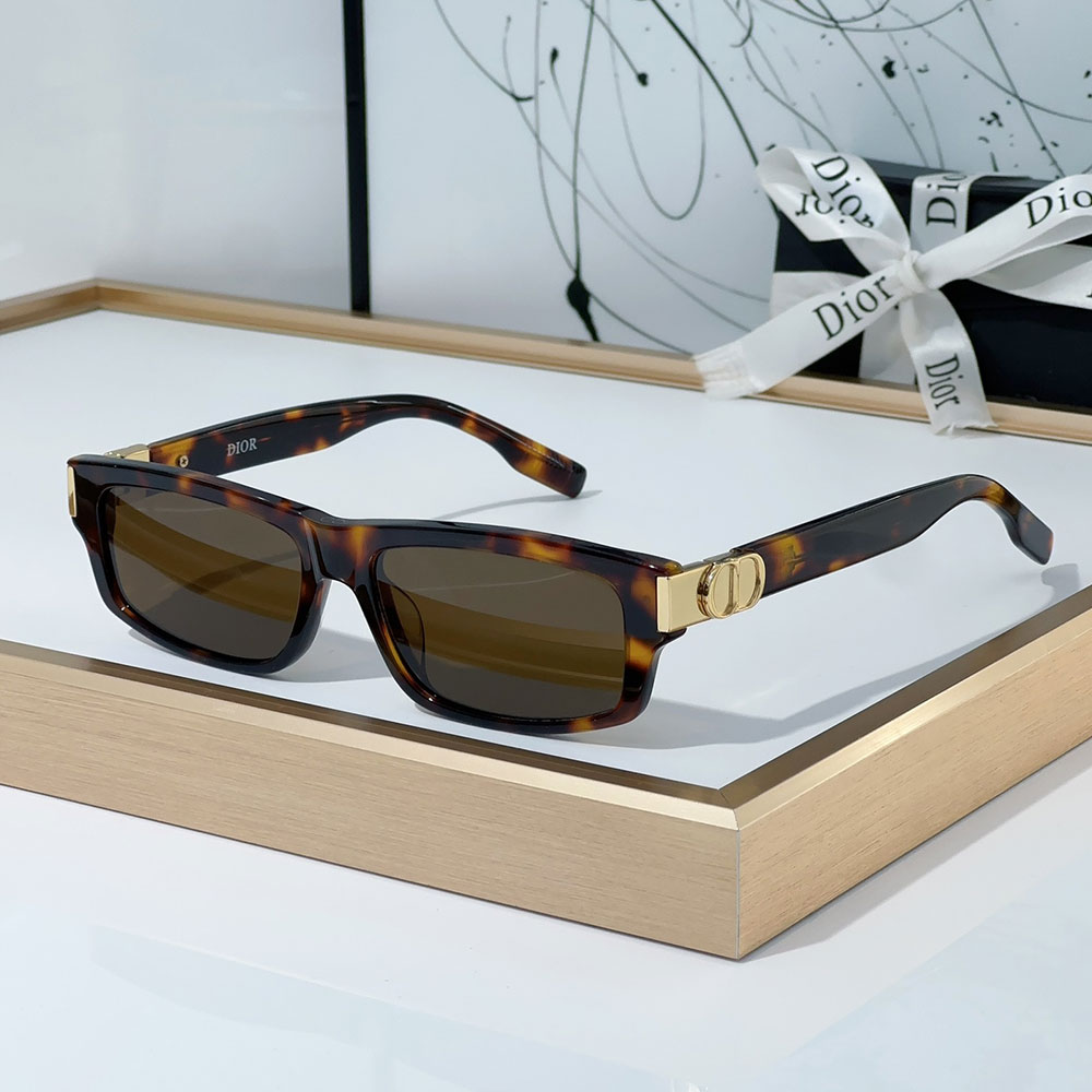 Dior Rectangular Frames with Signature CD Gold-Tone Hinges Sunglasses Top quality - KAIROO