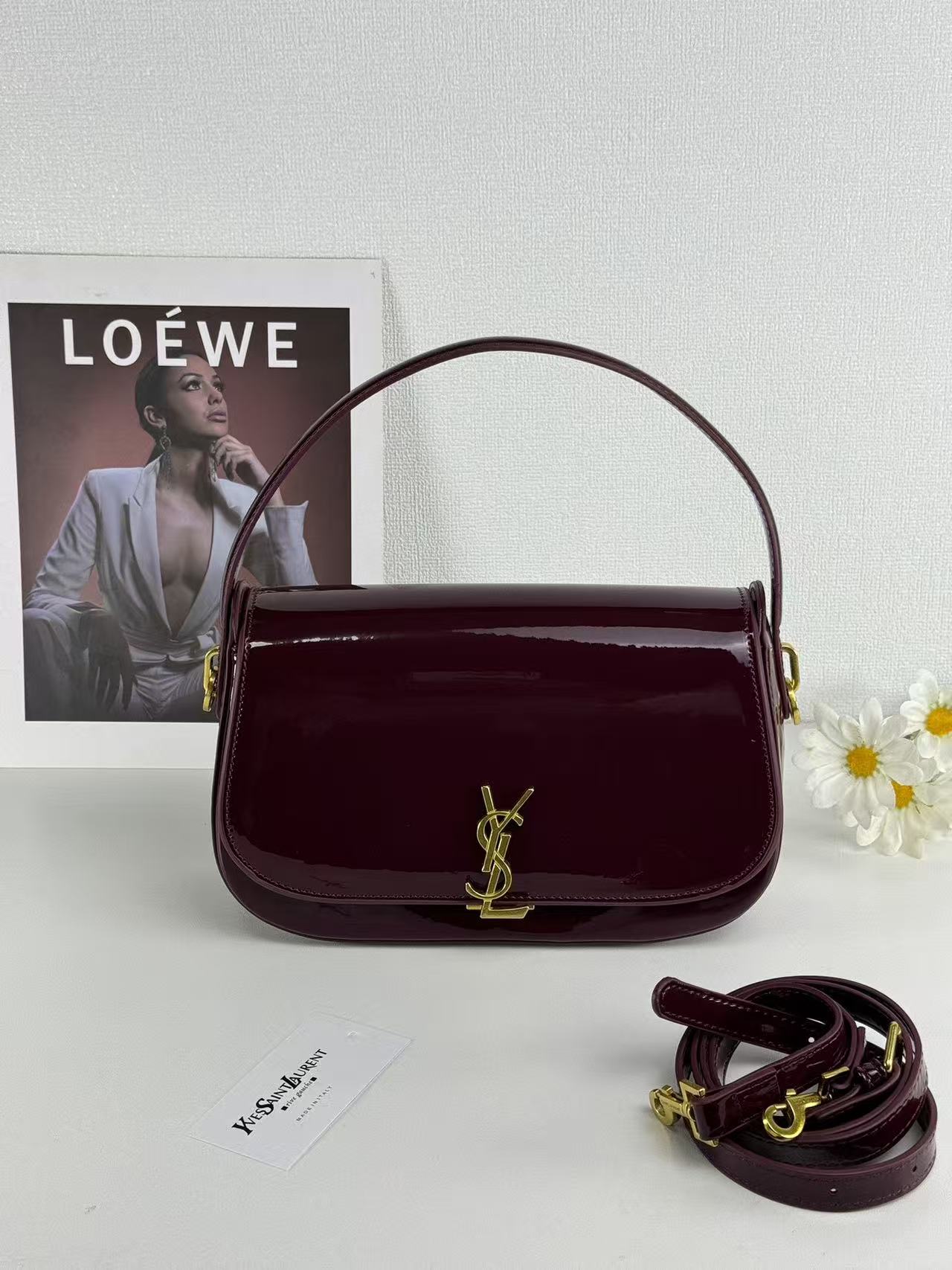 Saint Laurent LE 5 À 7 Shoulder Bag in Patent Leather - KAIROO