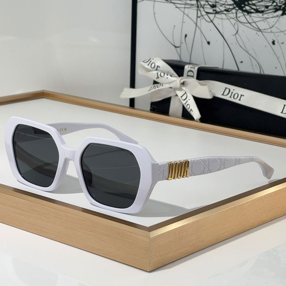 Dior Geometric Butterfly Hexagon Frame Signature Cannage Temples Sunglasses Top quality - KAIROO