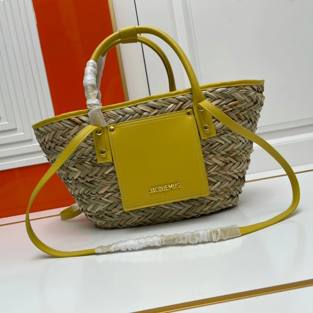 Jacquemus Le Panier Soli Small Straw Tote Bag - KAIROO
