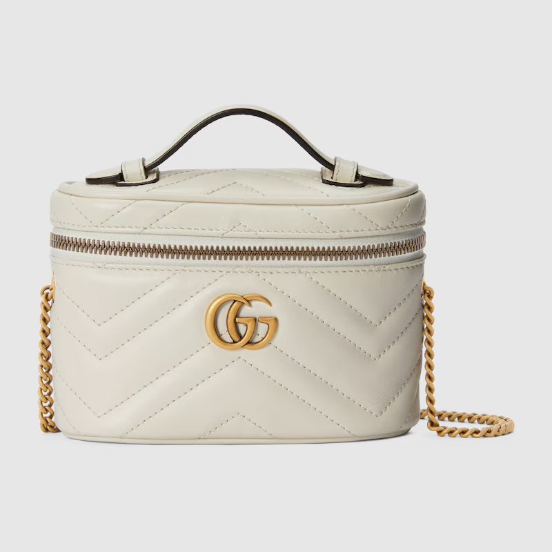GUCCI GG Marmont Matelassé Leather Mini Vanity Bag - KAIROO
