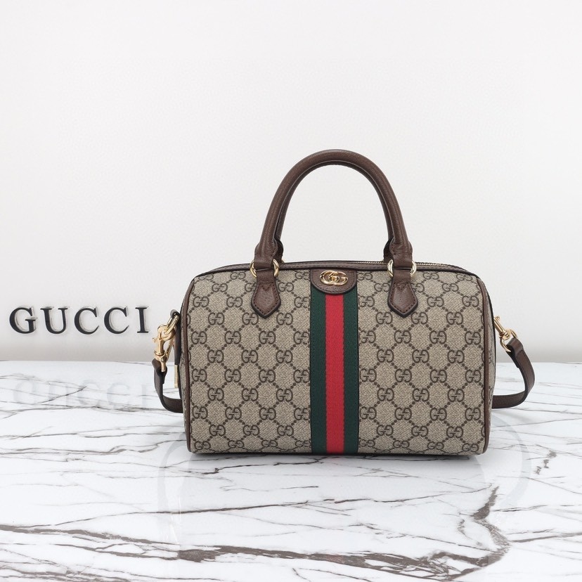GUCCI Ophidia Series GG Canvas with Web Stripe Medium Boston Bag - KAIROO