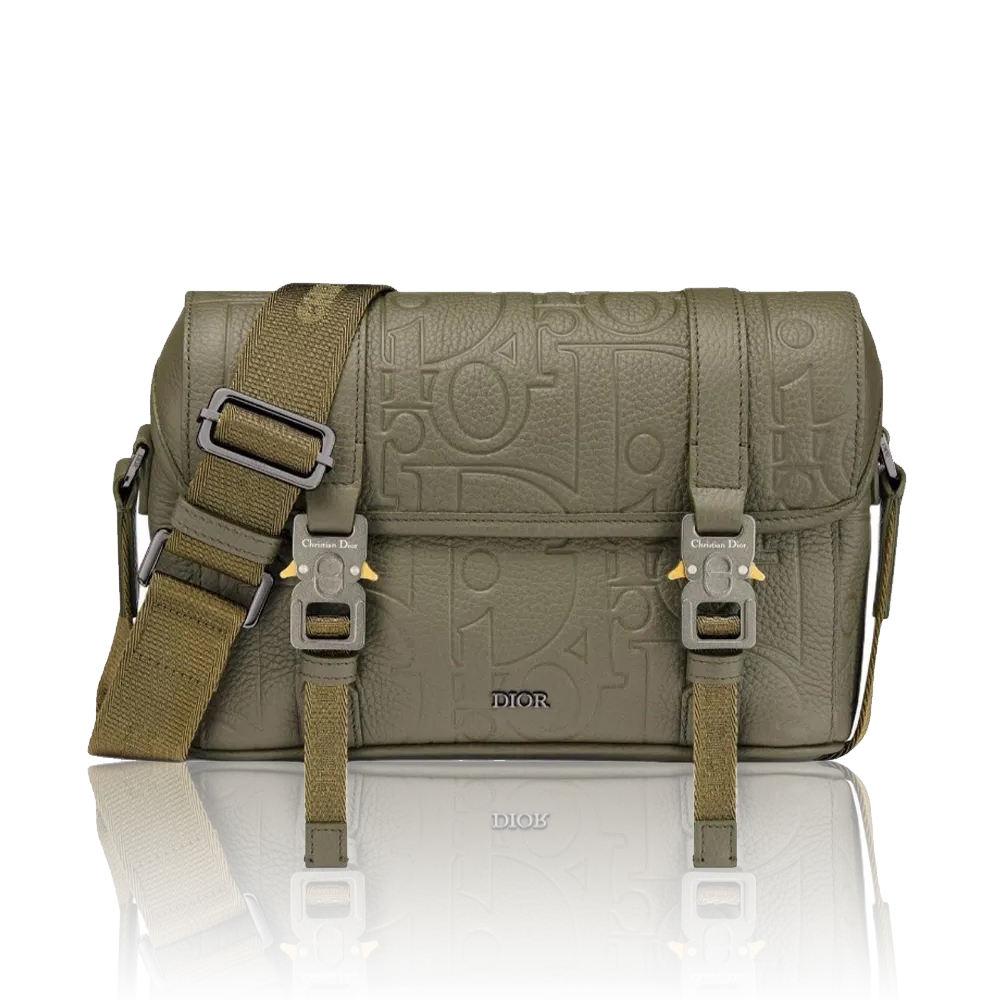 Dior CD Aluminum Buckles Rectangular Flap Messenger Silhouette Hit The Road Bag - KAIROO