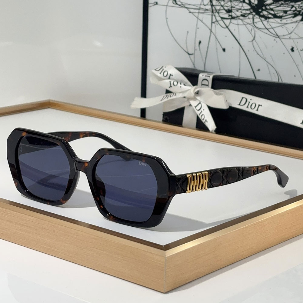 Dior Geometric Butterfly Hexagon Frame Signature Cannage Temples Sunglasses Top quality - KAIROO