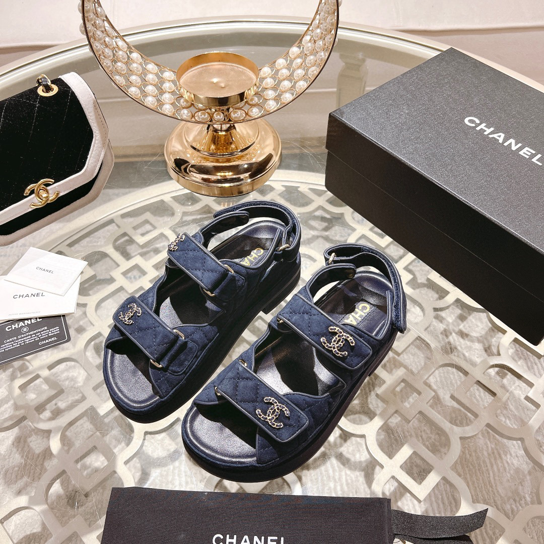 Chanel Suede Calfskin Sandals - KAIROO