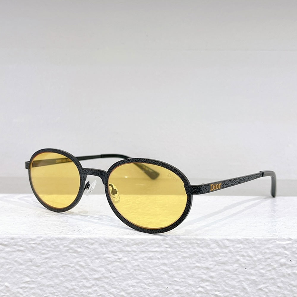 Dior Retro Metal Frame Oval Slim Temple Sunglasses Top quality - KAIROO