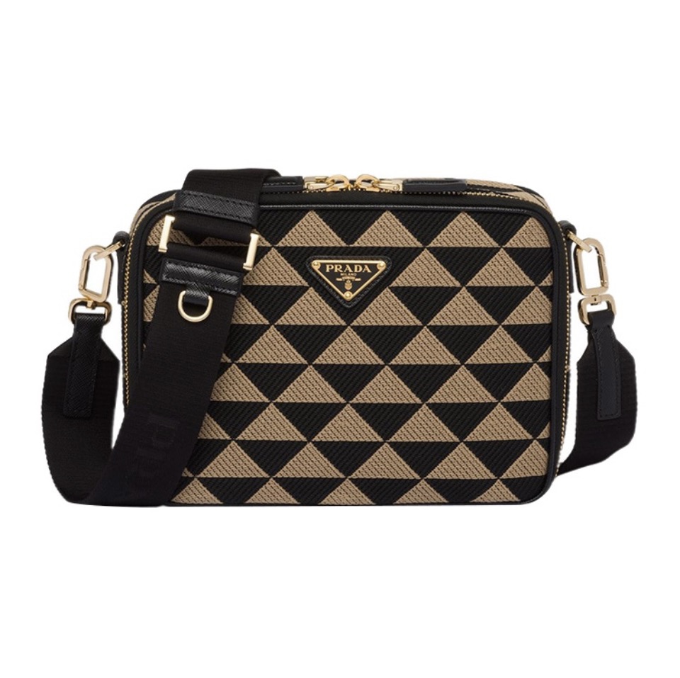 Prada Symbole Jacquard Fabric Multi-Pouch Camera Crossbody Bag - KAIROO