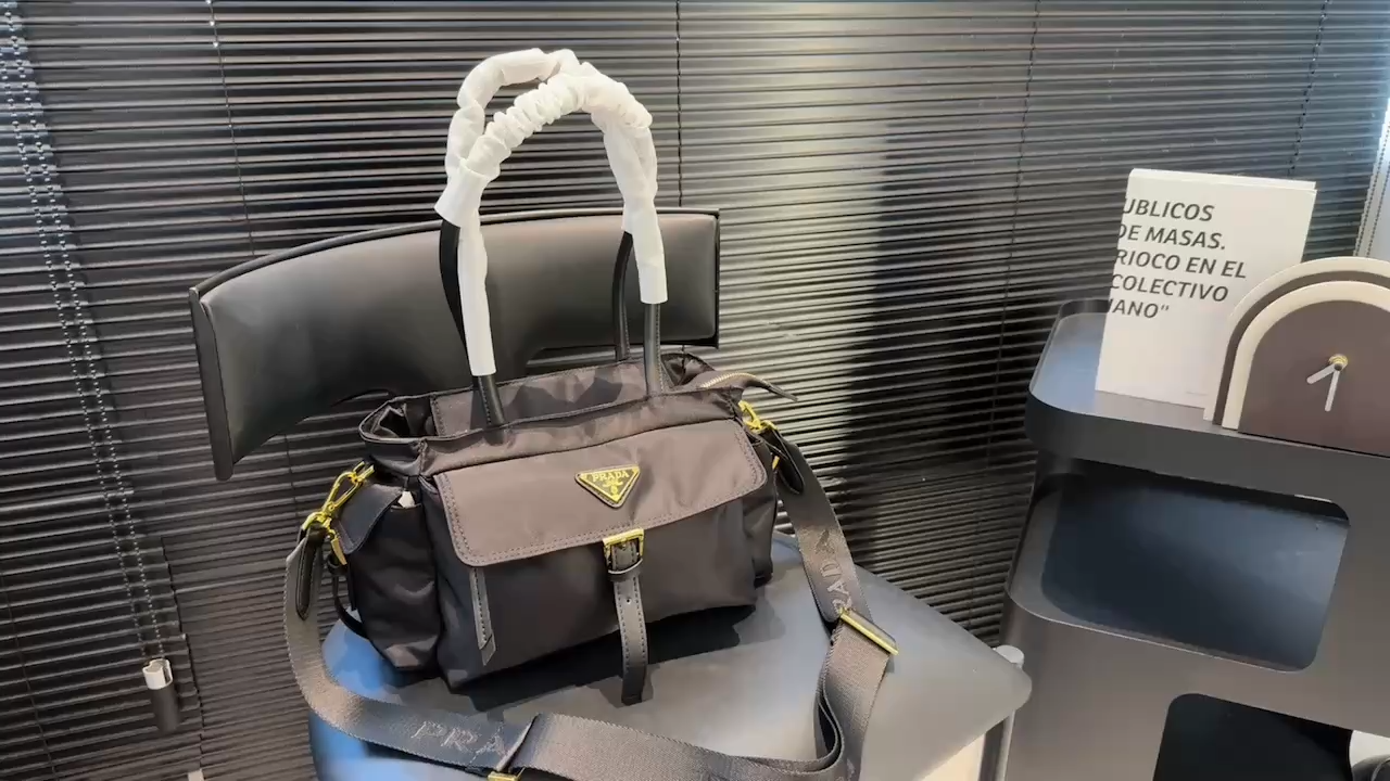 Prada Structured Multi-pocket Function Nylon Top Handle Bag - KAIROO