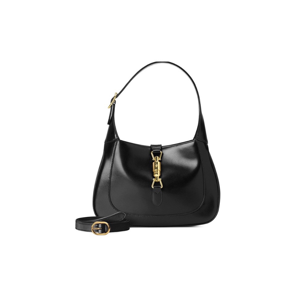 GUCCI Jackie 1961 Hobo Bag Smooth Leather Half-moon Bag with Piston Closure - KAIROO