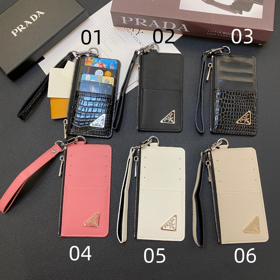 Prada Saffiano Leather Multi-Slot Zip Long Card Wallet - KAIROO