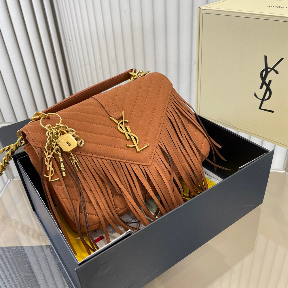 Saint Laurent College Fringe Bag - KAIROO