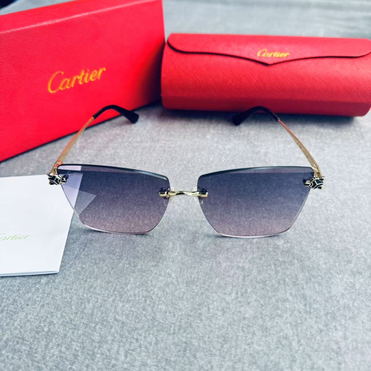 Panthère de Rimless Cartier Sunglasses Top quality - KAIROO