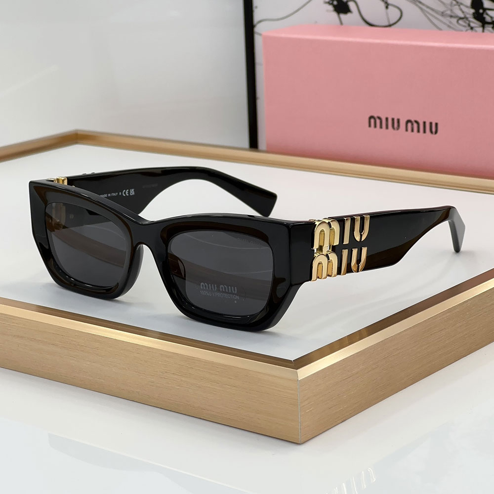 Miu Miu Thick Frame Cat Eye Logo Temple Sunglasses Top quality - KAIROO