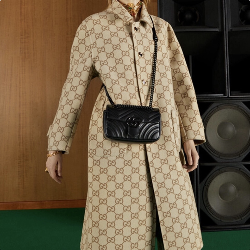 GUCCI Matelassé Leather GG Marmont Ultra Mini with Monochrome Hardware - KAIROO