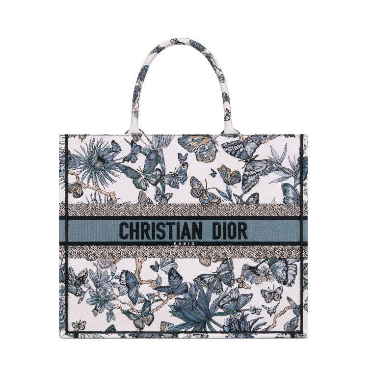 Dior Book Tote Multicolor Butterfly Around The World Embroidered Tote - KAIROO