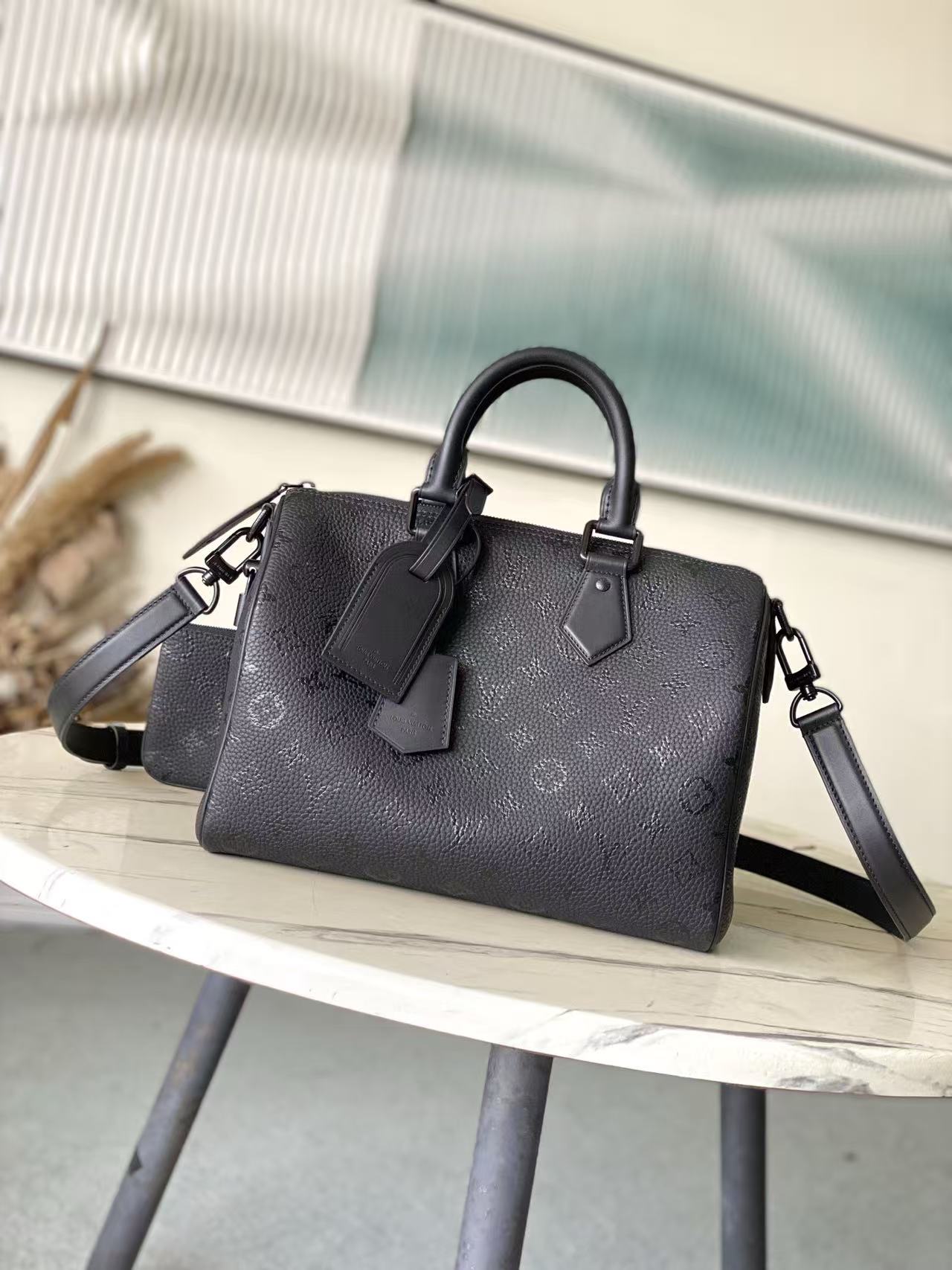 Louis Vuitton LV  Speedy Soft 30 (Monogram Empreinte Leather Black)（10A Mirror Version） - KAIROO