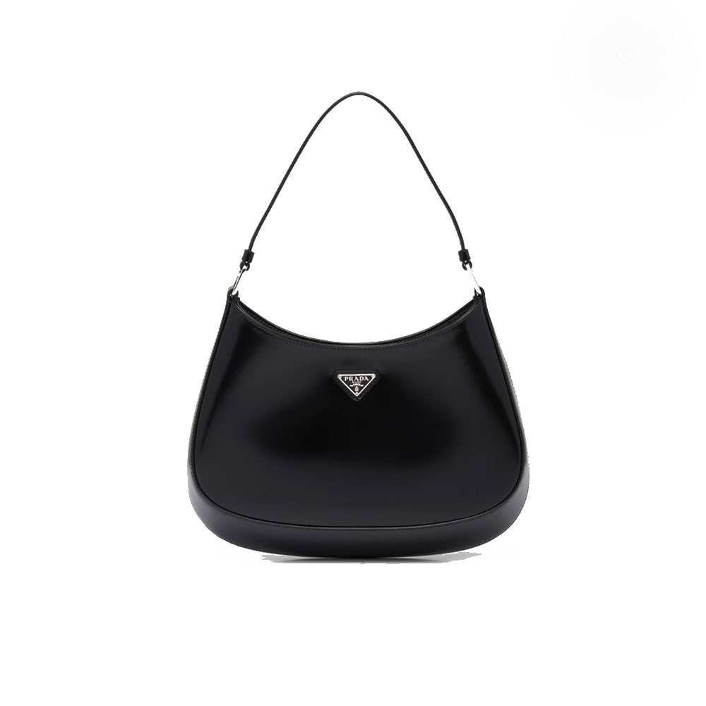 Prada Cleo Bright Leather Curved Underarm Handbag Shoulder Bag - KAIROO