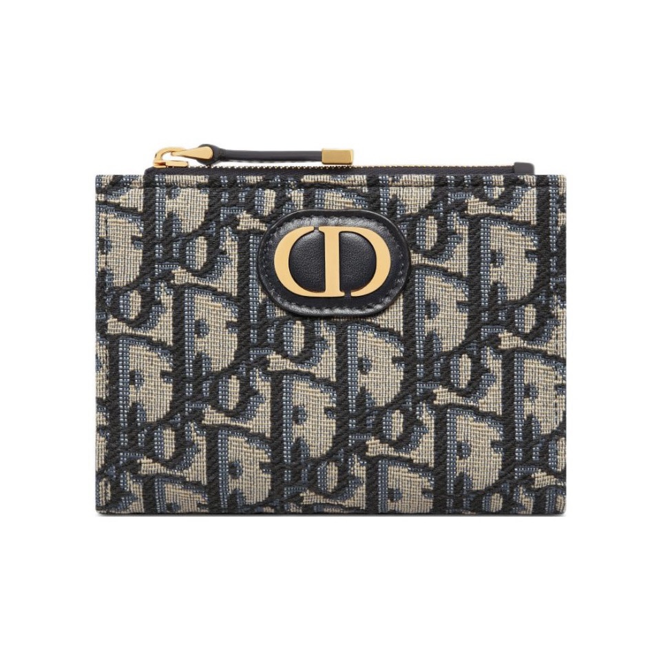 Dior 30 Montaigne Oblique Canvas Compact Flap Side Zipper Wallet - KAIROO