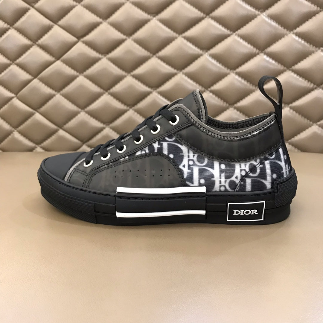Dior B23 Black Oblique Transparent Layered Low-Top Sneakers - KAIROO