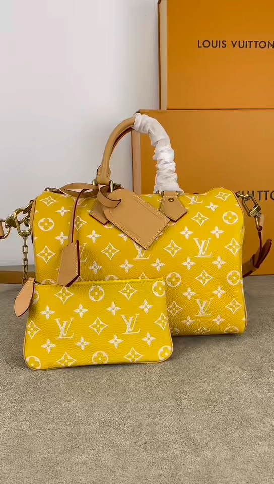 Louis Vuitton LV  Speedy P9 Bandoulière 30 (Monogram Leather Yellow) （15A Master Version） - KAIROO