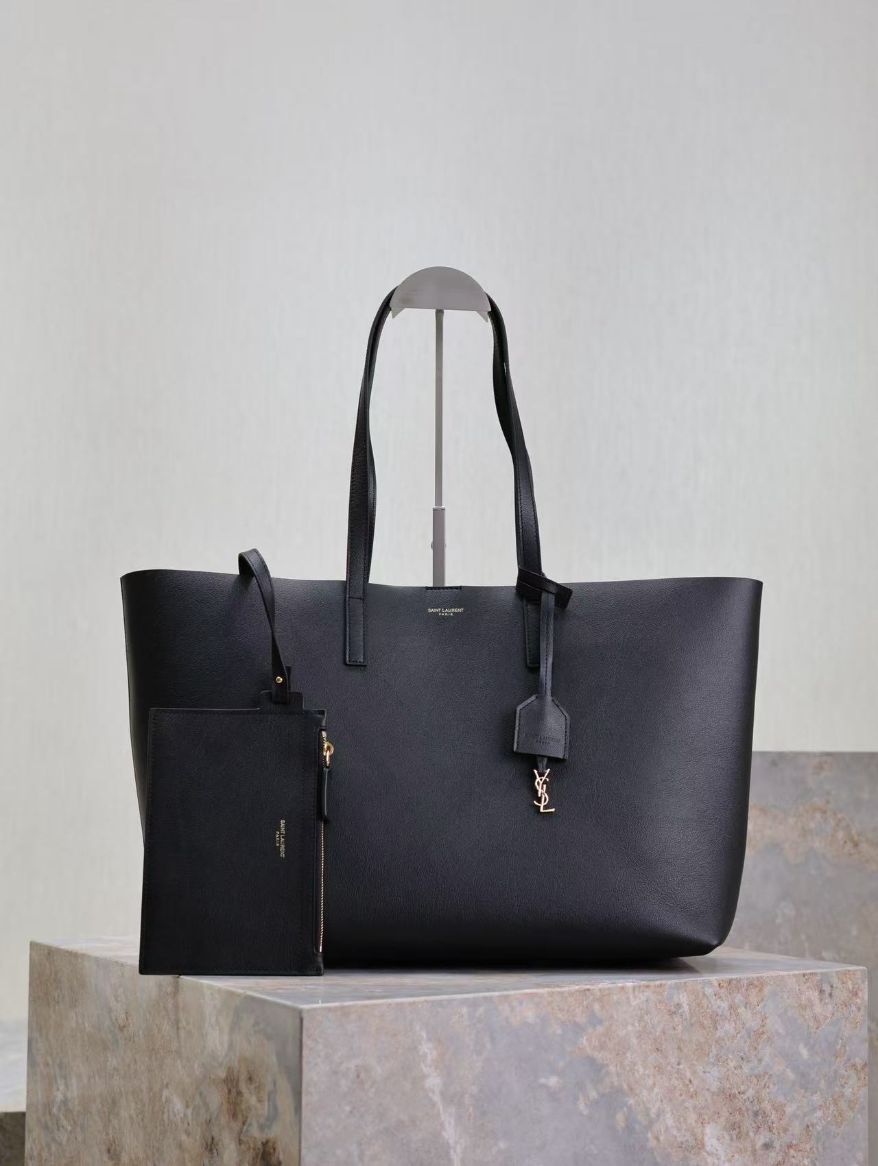 Saint Laurent Leather Tote Bag - KAIROO