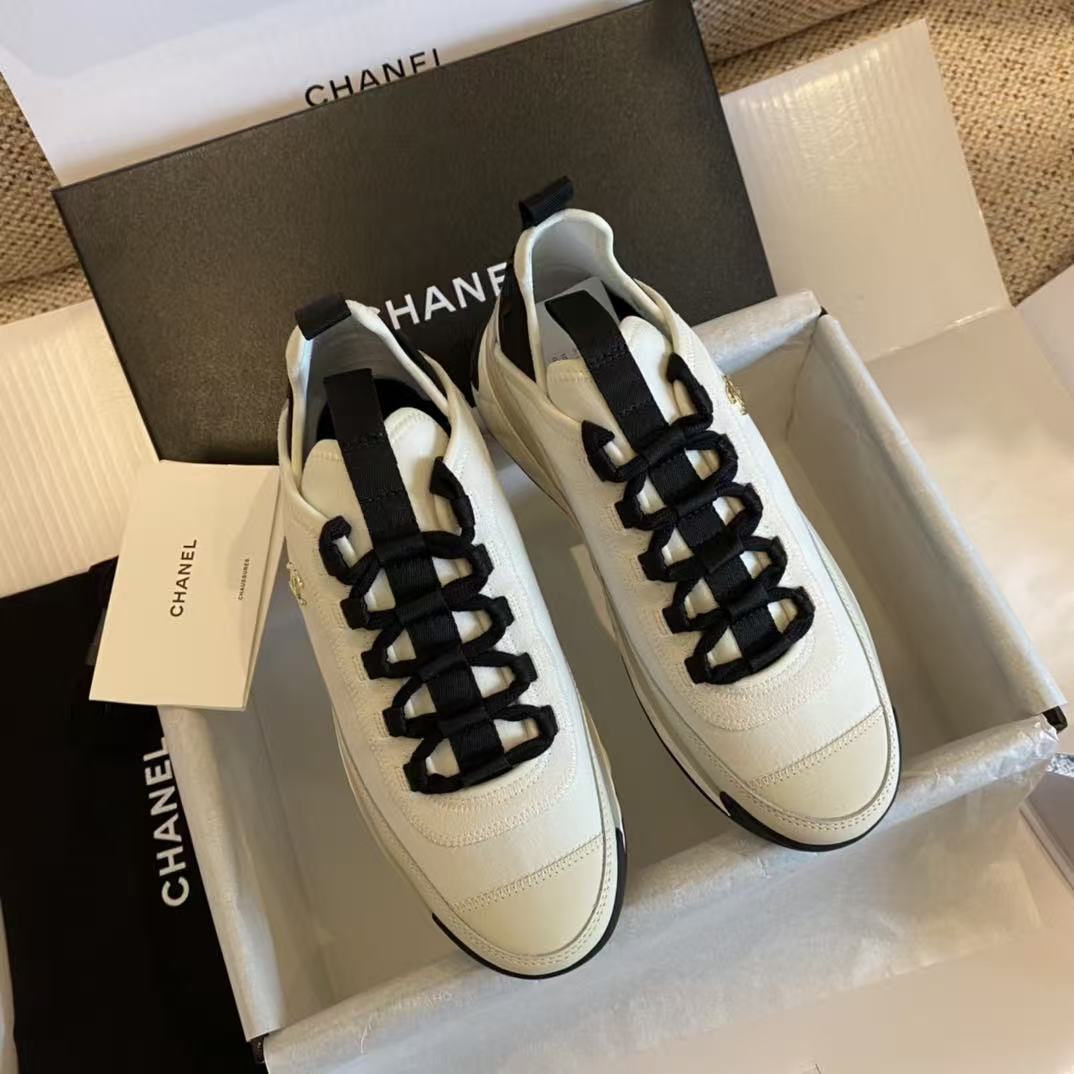 Chanel Black and White Panda Low-Top Sneakers - KAIROO