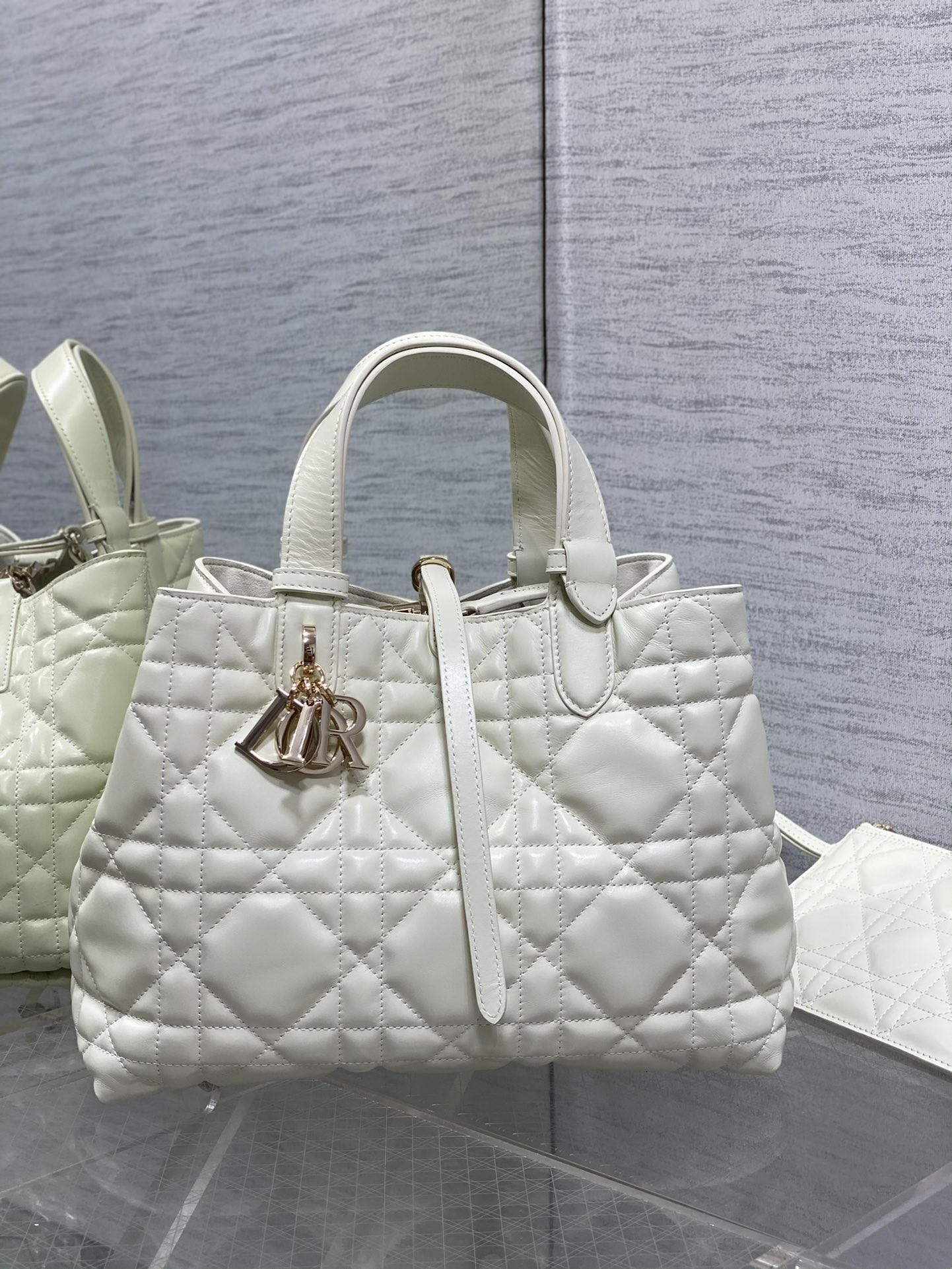 Dior Medium Toujours Cannage Quilted Tote Bag (with Detachable Pouch) Multicolor - KAIROO