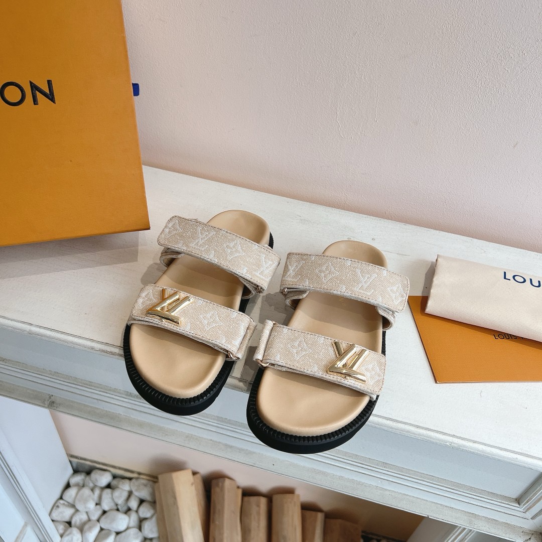 Louis Vuitton LV Sunset Flat Comfort Sandals - KAIROO