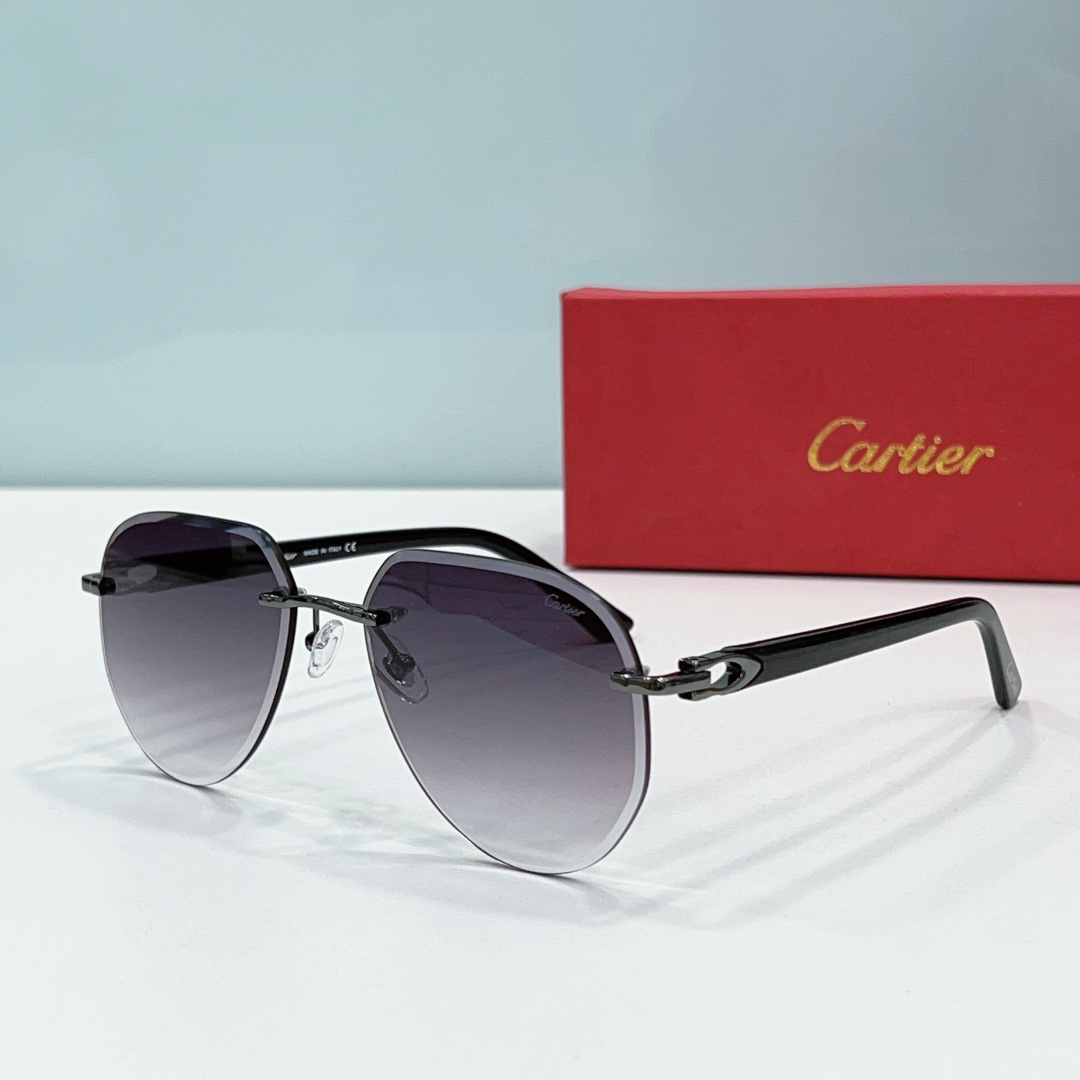 Cartier  Metal Leg Rimless sunglasses Top quality - KAIROO